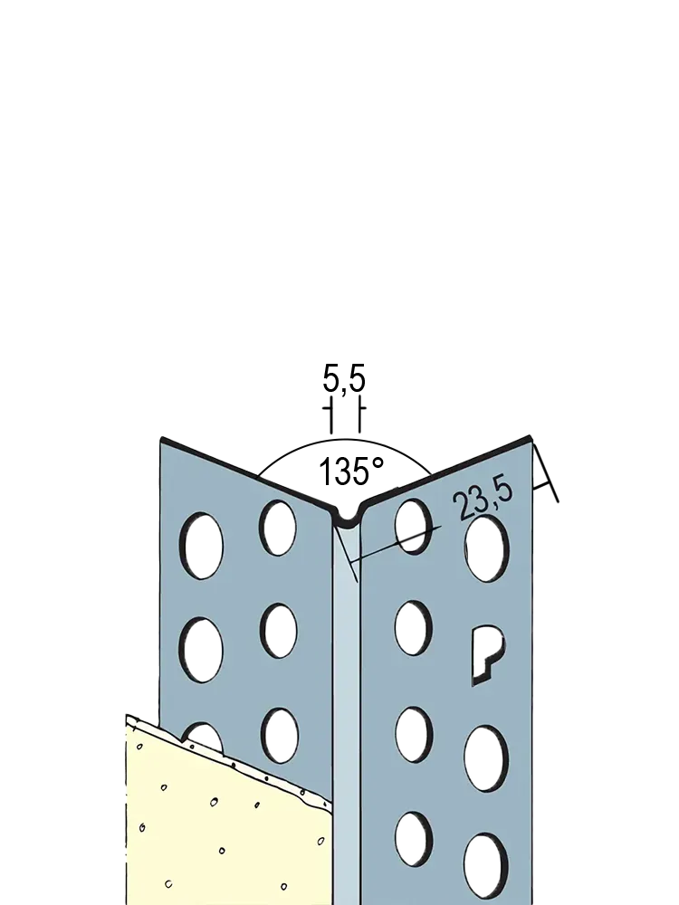 Kantenprofil für 135°, 1 mm, 2,5 m